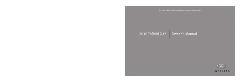 2010 Infiniti G37 owners manual