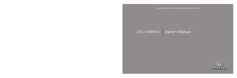2012 Infiniti G37 owners manual