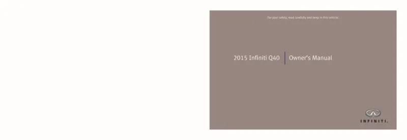 2015 Infiniti Q40 owners manual