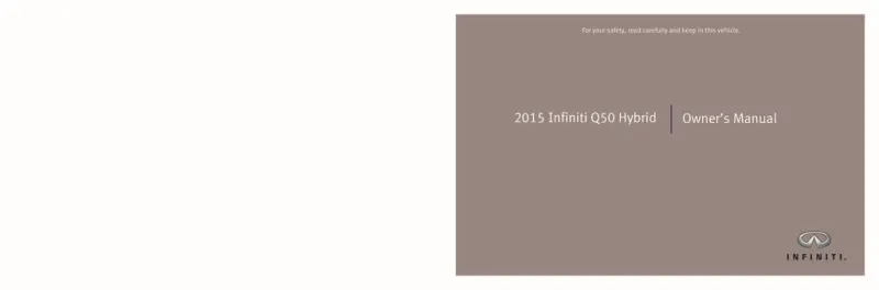 2015 Infiniti Q50 Hybrid owners manual