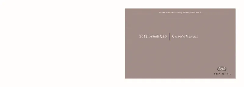 2015 Infiniti Q50 owners manual