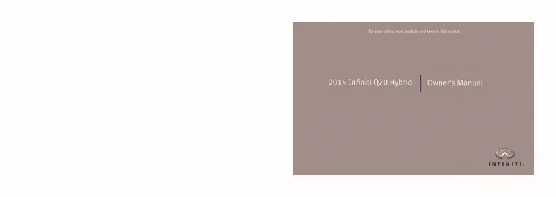 2015 Infiniti Q70 Hybrid owners manual