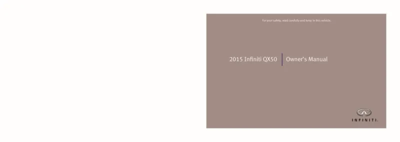 2015 Infiniti Qx50 owners manual