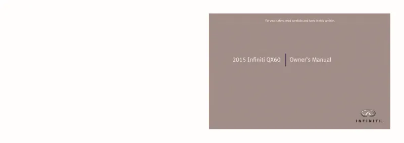 2015 Infiniti Qx60 owners manual