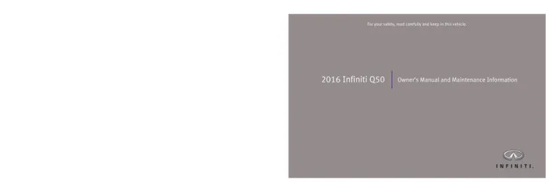 2016 Infiniti Q50 owners manual