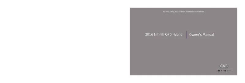 2016 Infiniti Q70 Hybrid owners manual