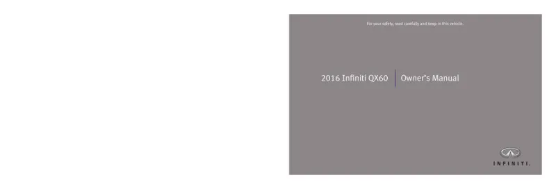 2016 Infiniti Qx60 owners manual