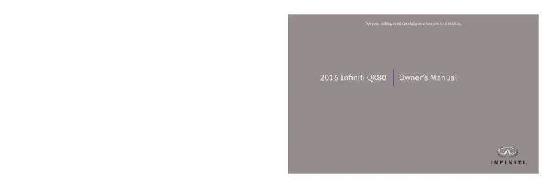 2016 Infiniti Qx80 owners manual