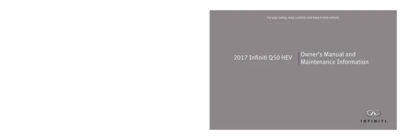 2017 Infiniti Q50 Hybrid owners manual
