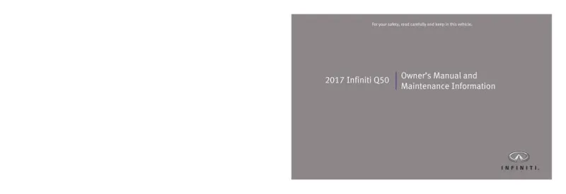 2017 Infiniti Q50 owners manual