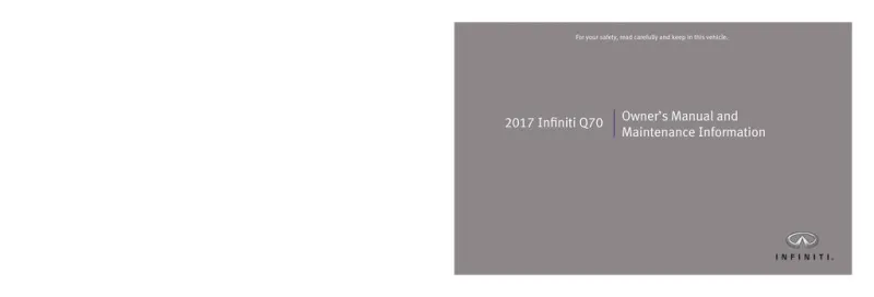 2017 Infiniti Q70 owners manual