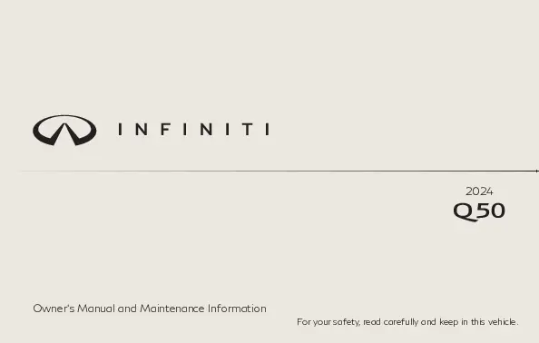2024 Infiniti Q50 owners manual
