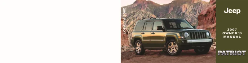 2007 Jeep Patriot owners manual