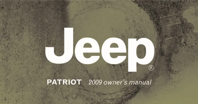 2009 Jeep Patriot owners manual