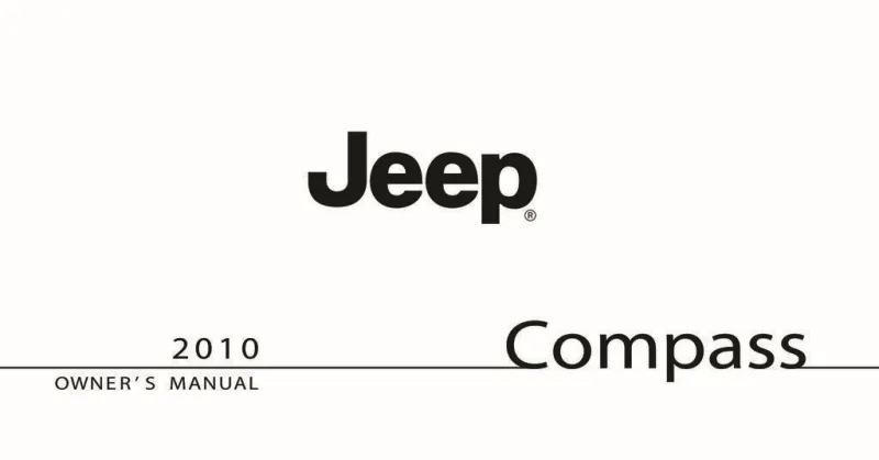 2010 Jeep Compass owners manual