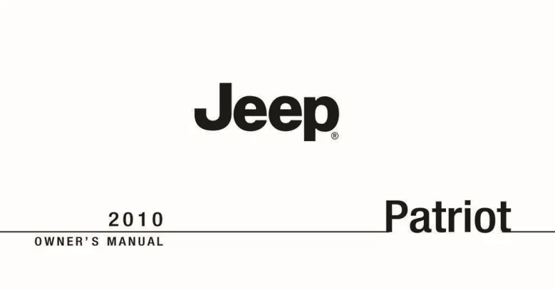 2010 Jeep Patriot owners manual