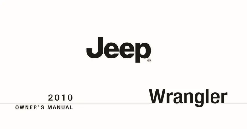 2010 Jeep Wrangler owners manual