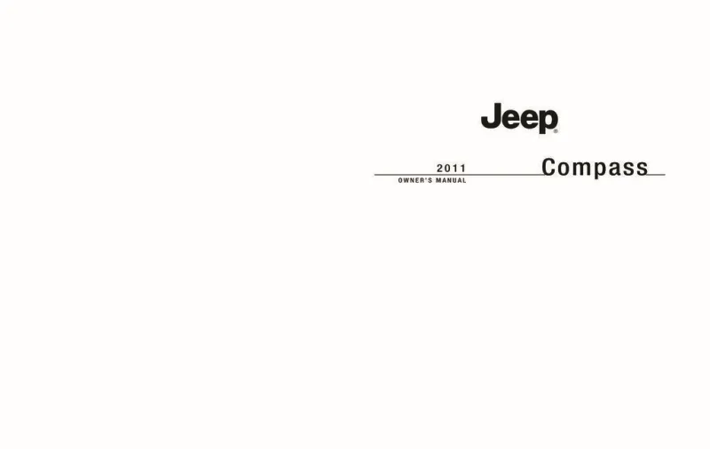 2011 Jeep Compass owners manual