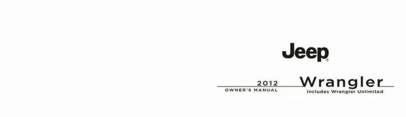 2012 Jeep Wrangler owners manual