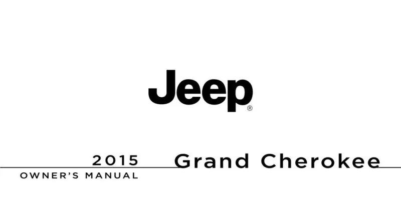 2015 Jeep Grand Cherokee owners manual