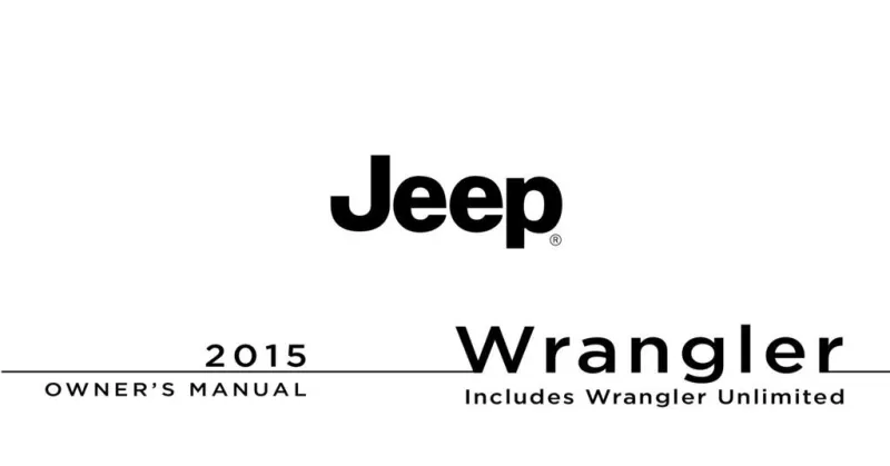 2015 Jeep Wrangler owners manual