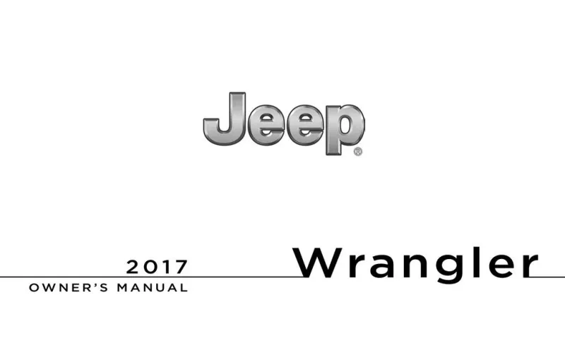 2017 Jeep Wrangler owners manual