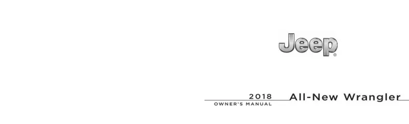 2018 Jeep Wrangler owners manual