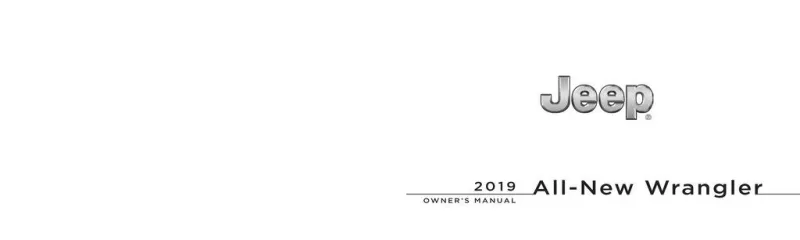 2019 Jeep Wrangler owners manual