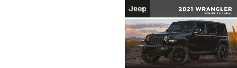 2021 Jeep Wrangler owners manual