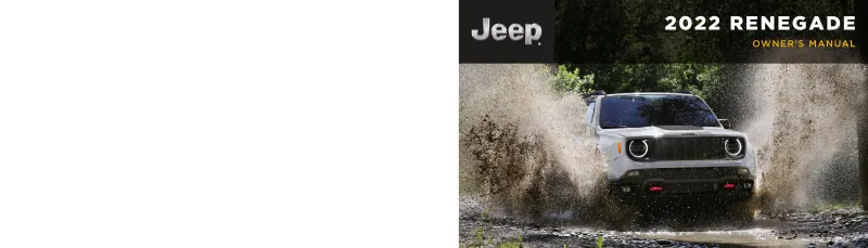2022 Jeep Renegade owners manual