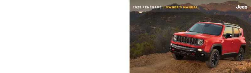 2023 Jeep Renegade owners manual
