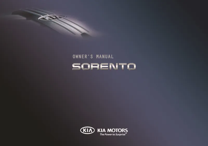 2011 Kia Sorento owners manual