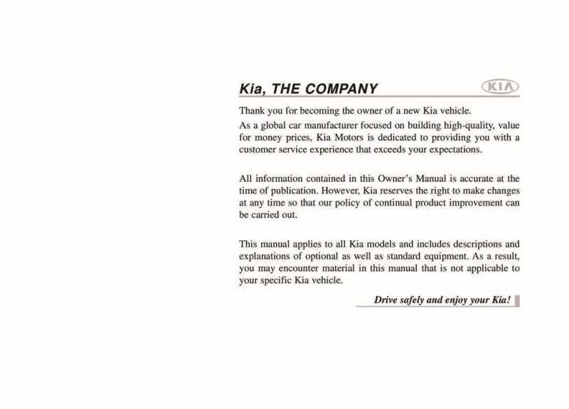 2013 Kia Rio owners manual