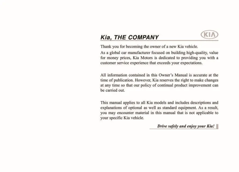 2014 Kia Rio owners manual