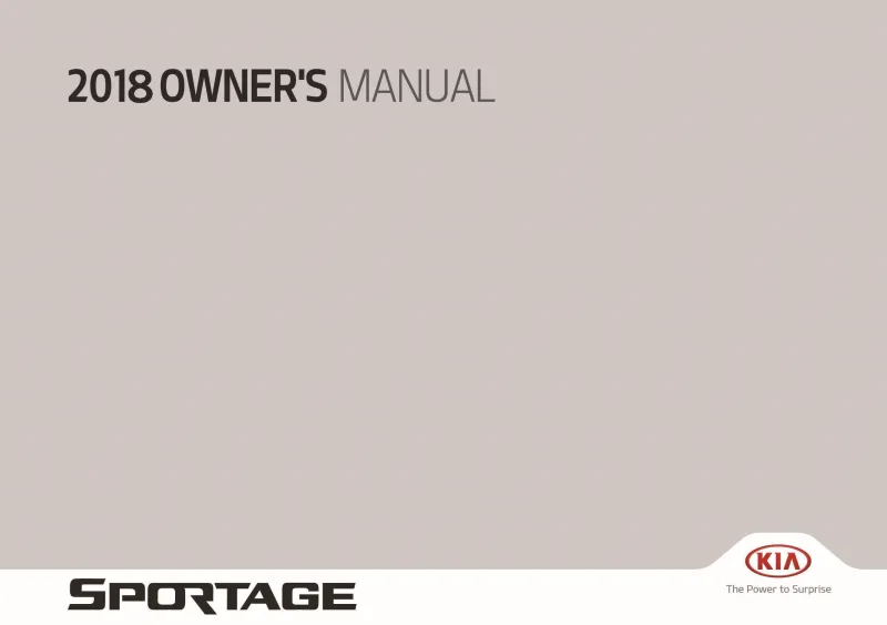 2018 Kia Sportage owners manual