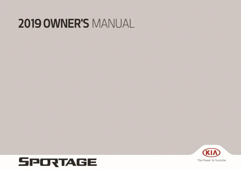 2019 Kia Sportage owners manual
