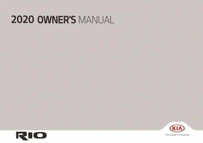 2020 Kia Rio owners manual