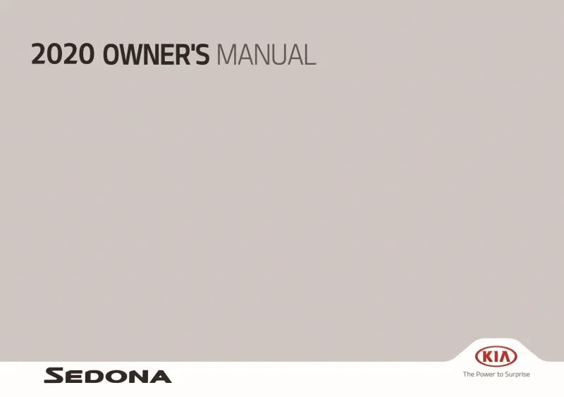 2020 Kia Sedona owners manual