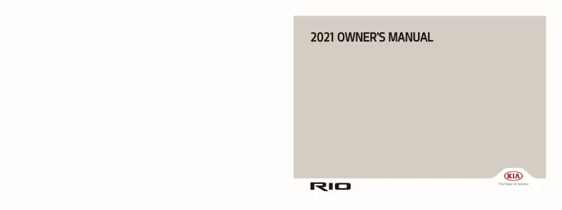 2021 Kia Rio owners manual