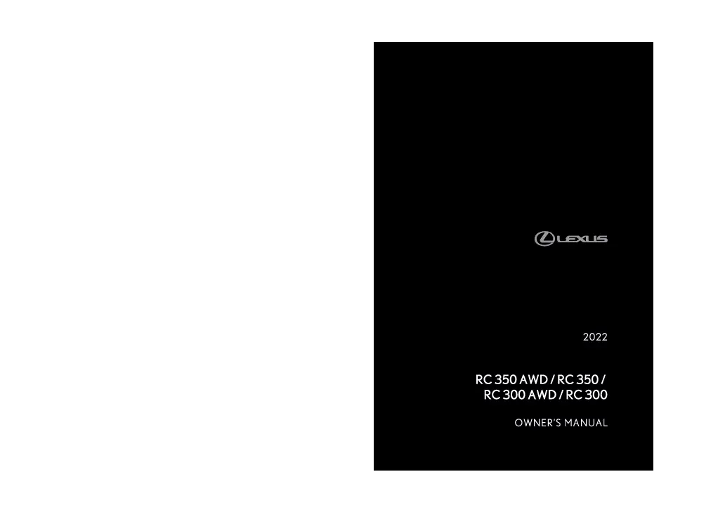 2022 Lexus Rc350 owners manual