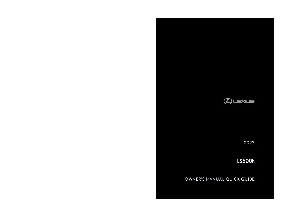 2023 Lexus Ls 500h owners manual