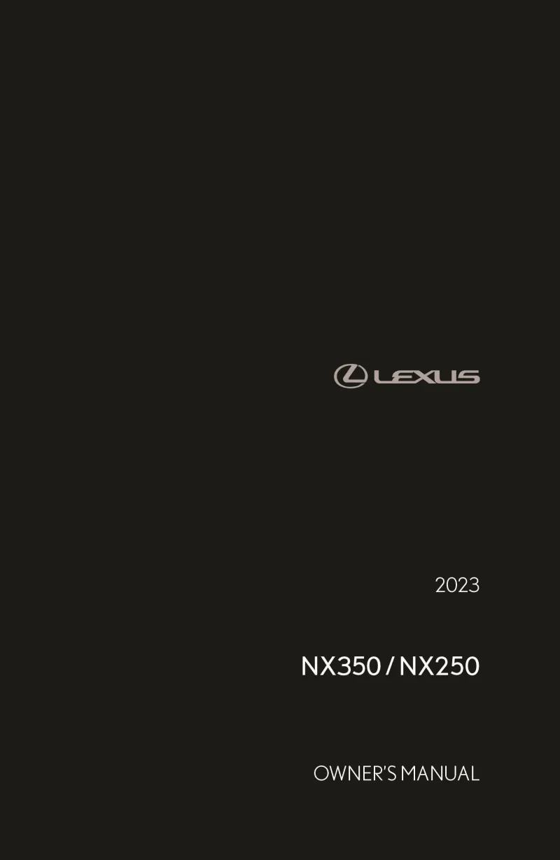 2023 Lexus NX 250 350 owners manual