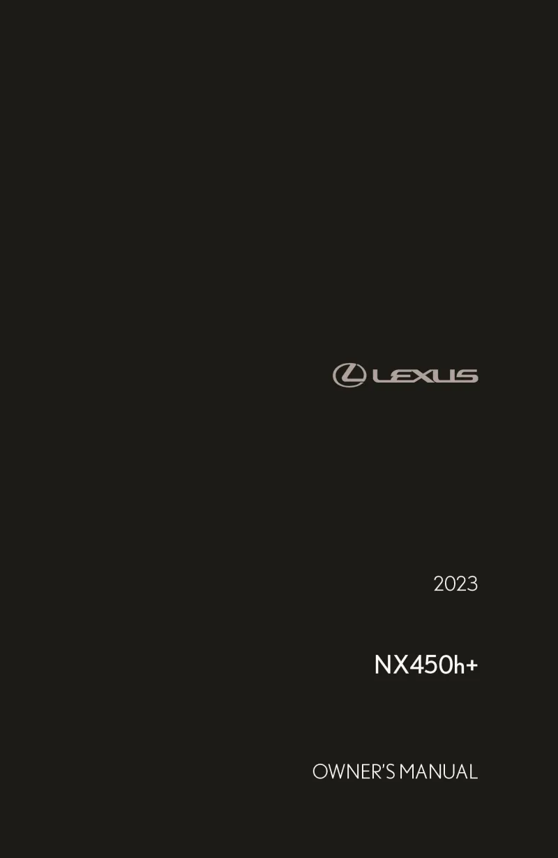 2023 Lexus NX 450h owners manual