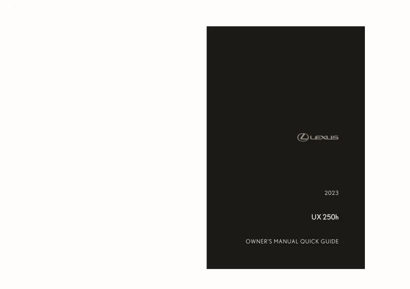 2023 Lexus Ux owners manual
