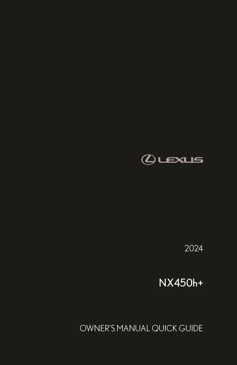 2024 Lexus NX 450h owners manual