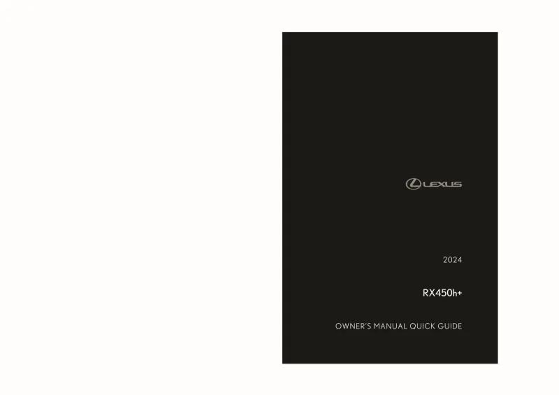 2024 Lexus RX owners manual free pdf