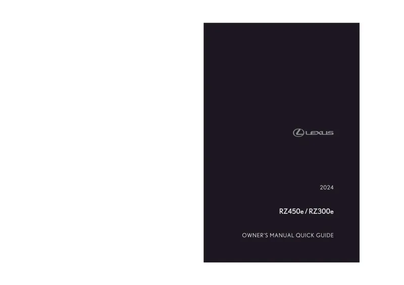 2024 Lexus RZ owners manual