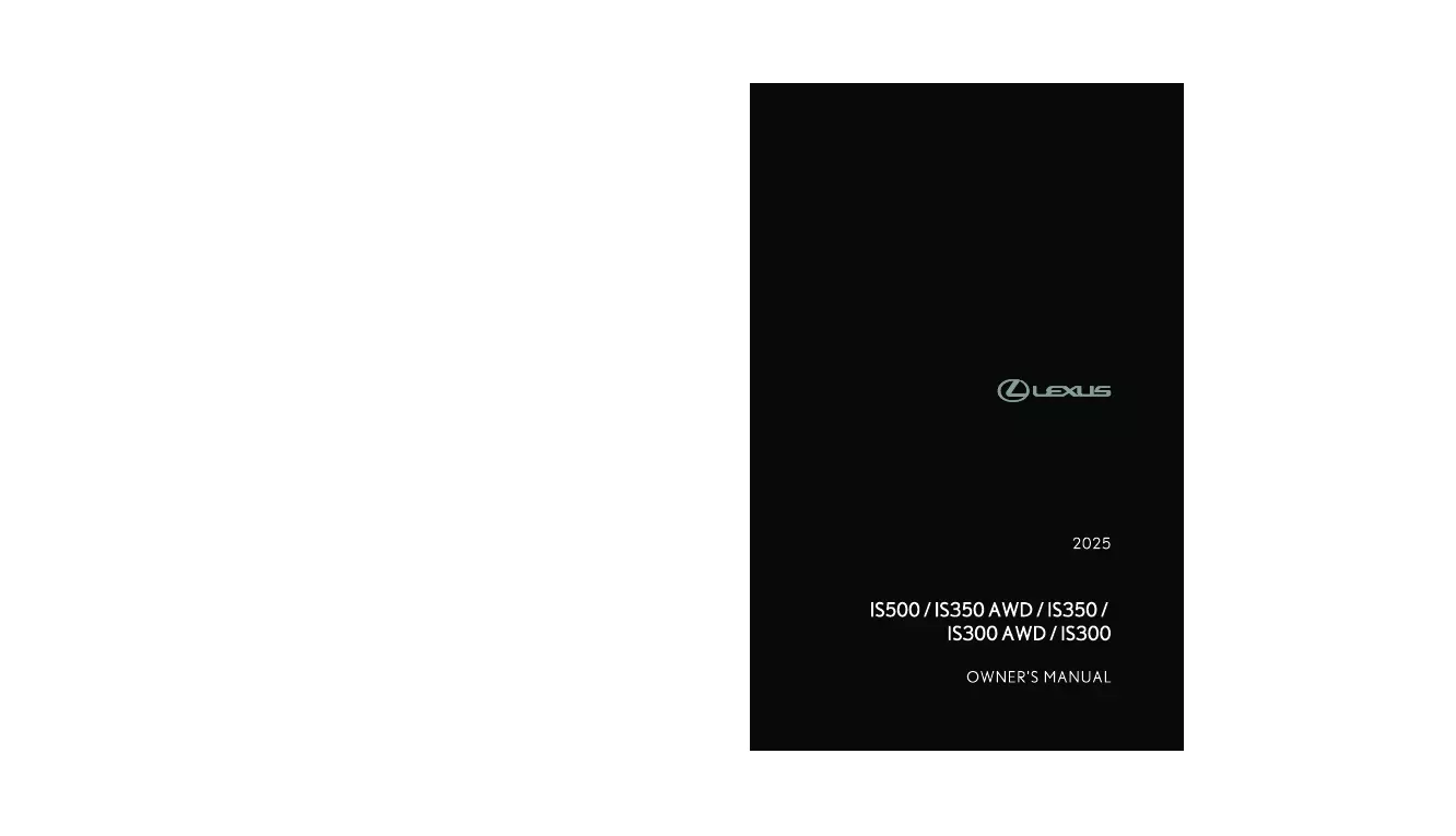 2025 Lexus IS owners manual