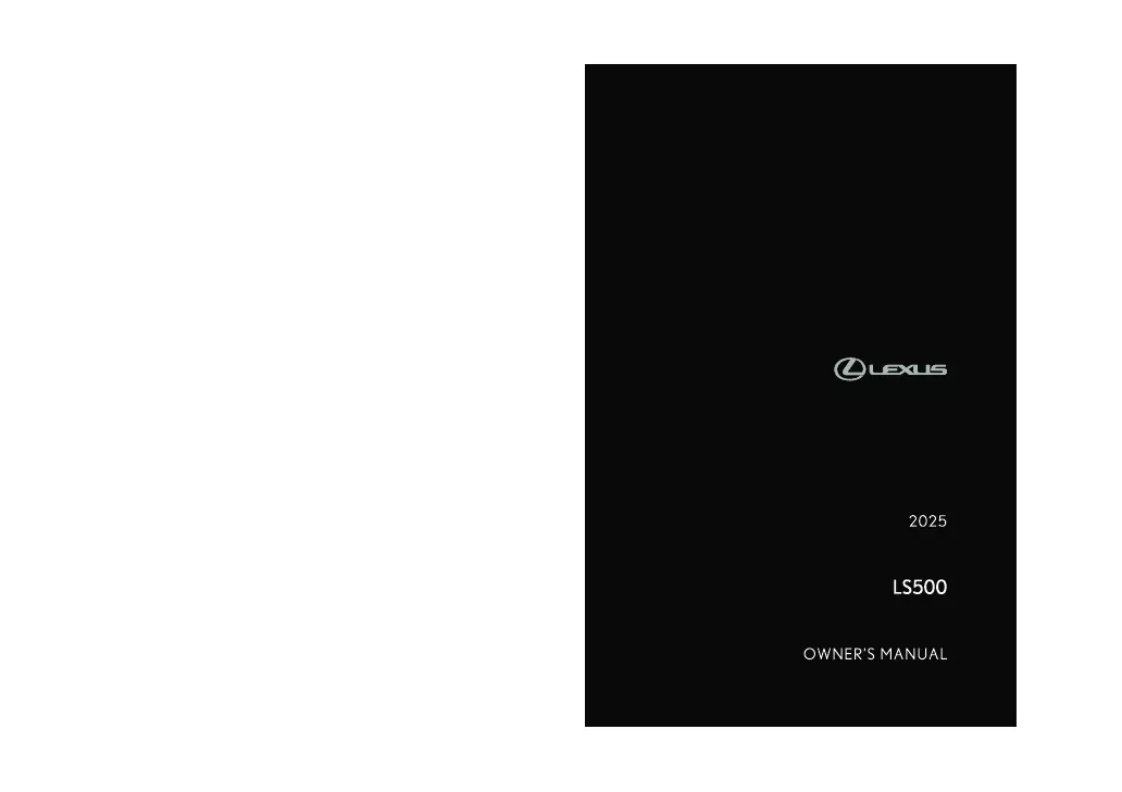 2025 Lexus Ls500 owners manual