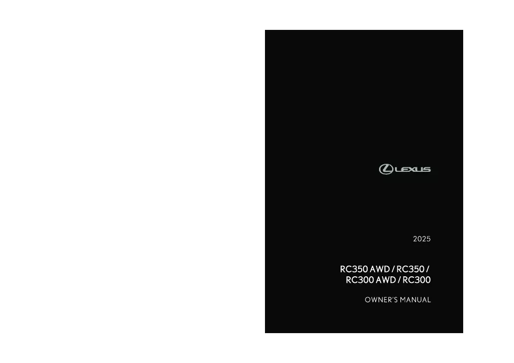 2025 Lexus RC owners manual